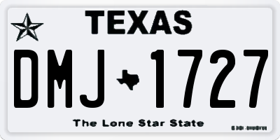 TX license plate DMJ1727