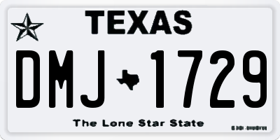 TX license plate DMJ1729