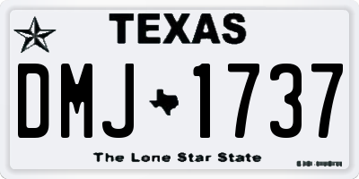 TX license plate DMJ1737