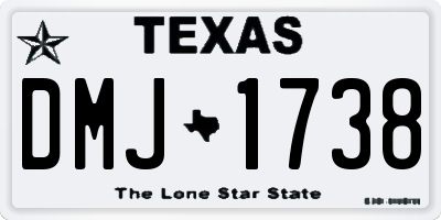 TX license plate DMJ1738