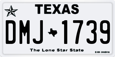 TX license plate DMJ1739
