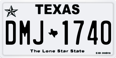 TX license plate DMJ1740
