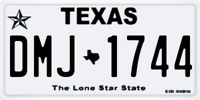 TX license plate DMJ1744