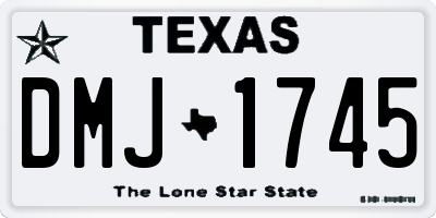 TX license plate DMJ1745