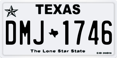 TX license plate DMJ1746