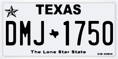 TX license plate DMJ1750