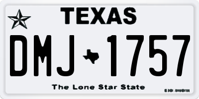 TX license plate DMJ1757