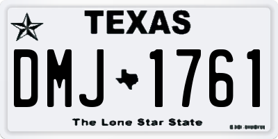 TX license plate DMJ1761