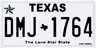 TX license plate DMJ1764