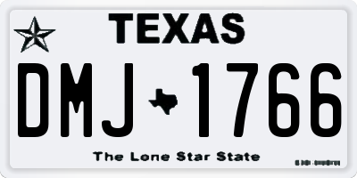 TX license plate DMJ1766