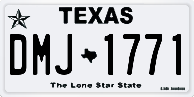 TX license plate DMJ1771