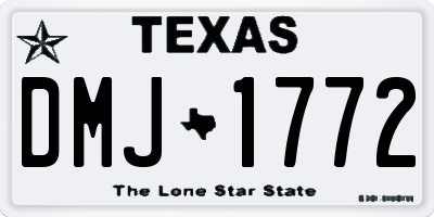 TX license plate DMJ1772