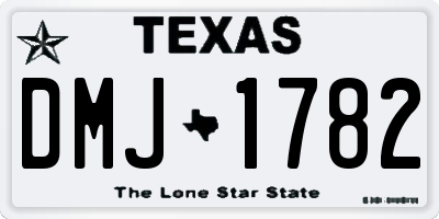 TX license plate DMJ1782