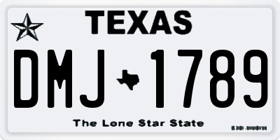 TX license plate DMJ1789