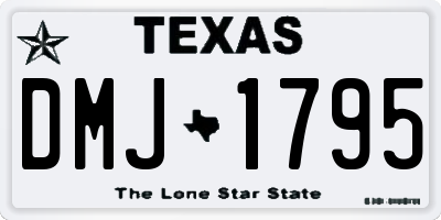 TX license plate DMJ1795