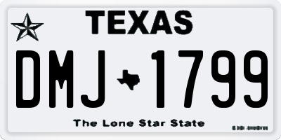 TX license plate DMJ1799