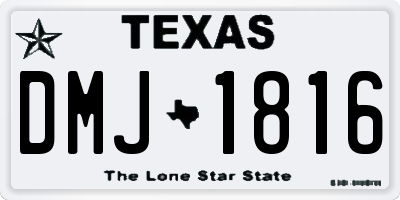 TX license plate DMJ1816