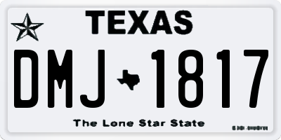 TX license plate DMJ1817