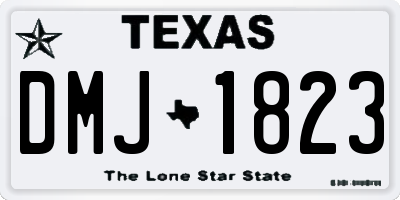 TX license plate DMJ1823