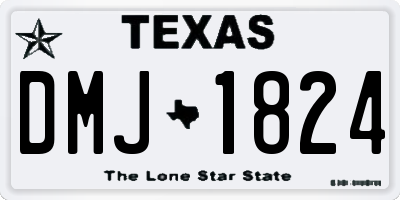 TX license plate DMJ1824