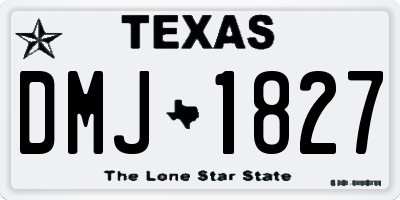 TX license plate DMJ1827