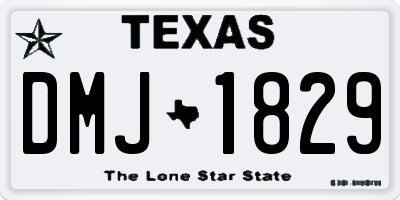 TX license plate DMJ1829