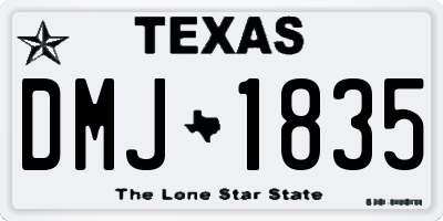 TX license plate DMJ1835