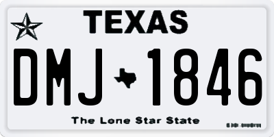 TX license plate DMJ1846