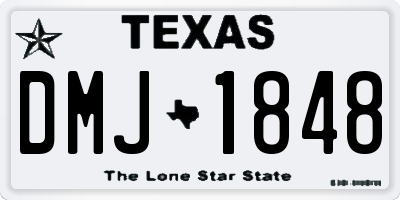 TX license plate DMJ1848
