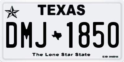 TX license plate DMJ1850