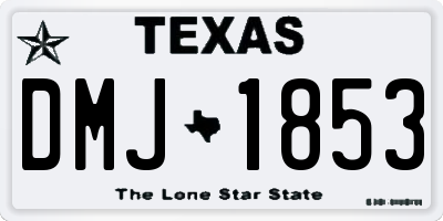 TX license plate DMJ1853