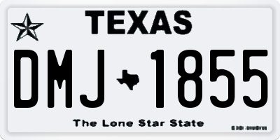 TX license plate DMJ1855