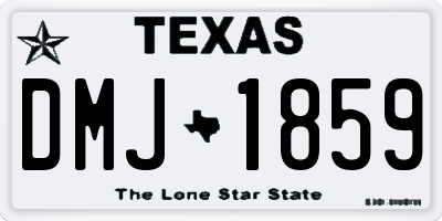 TX license plate DMJ1859