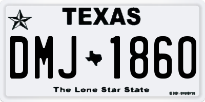 TX license plate DMJ1860