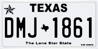 TX license plate DMJ1861