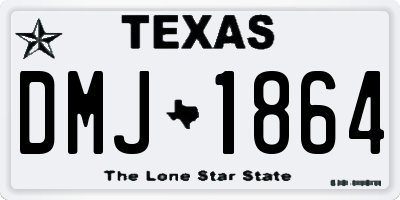 TX license plate DMJ1864