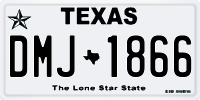 TX license plate DMJ1866