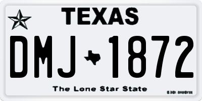 TX license plate DMJ1872