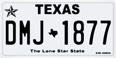 TX license plate DMJ1877