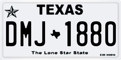 TX license plate DMJ1880