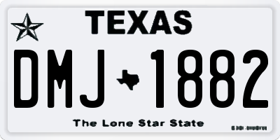 TX license plate DMJ1882