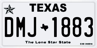 TX license plate DMJ1883