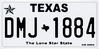 TX license plate DMJ1884