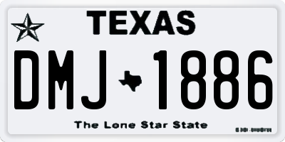 TX license plate DMJ1886
