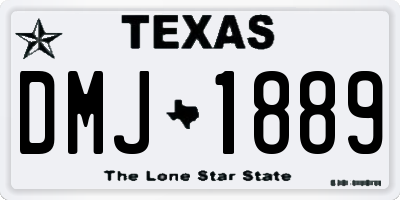 TX license plate DMJ1889