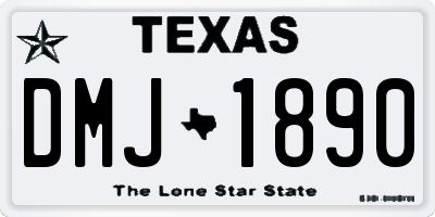 TX license plate DMJ1890