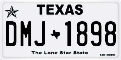 TX license plate DMJ1898