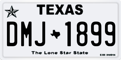 TX license plate DMJ1899