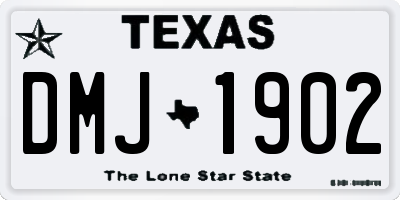 TX license plate DMJ1902