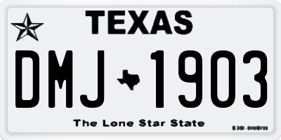 TX license plate DMJ1903